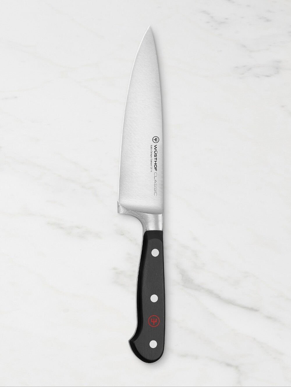 Wüsthof 4584/16cm Classic 6" Carbon Steel Chef's Knife - Black
